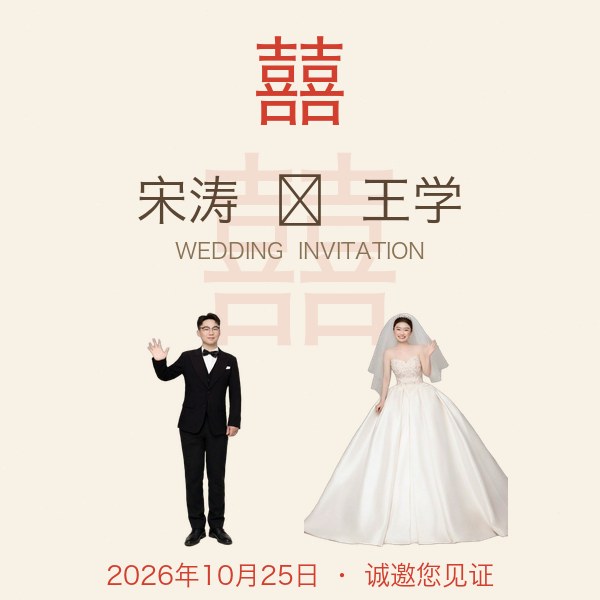 宋涛 ♥ 王学 婚礼邀请函